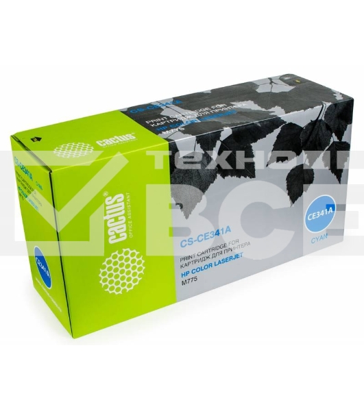 Картридж лазерный Cactus CS-CE341A голубой (16000 стр.) для HP Color LaserJet M775