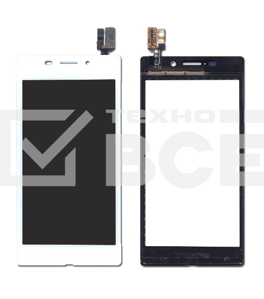 Сенсорное стекло (тачскрин) для Sony Xperia M2 Aqua белое