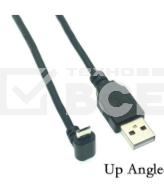 Кабель USB  Type A на Micro USB угол вверх  3 м