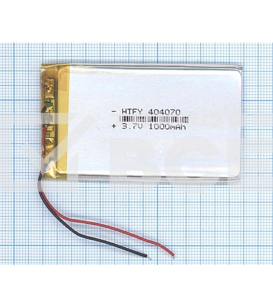 Аккумулятор Li-Pol (батарея) 4*40*70мм 2pin 3.7V/1000mAh