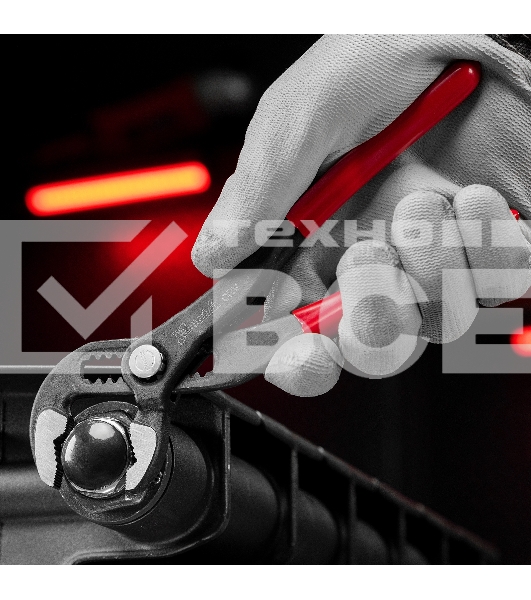 Переставные клещи Matrix 180 мм, кнопочный механизм, хром-ванадий, обливные рукоятки