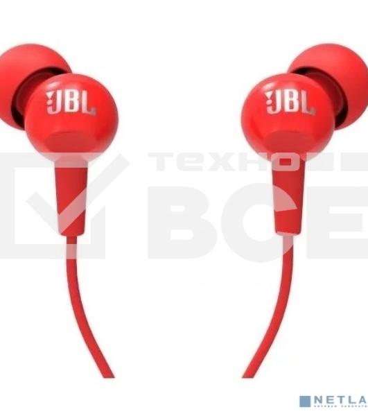 Наушники JBL Гарнитура C100si красный