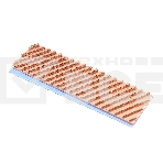 Медный  радиатор для М.2 SSD с термопрокладкой 0,5 мм, диагональная прорезь, 70х20х2 мм, фото3