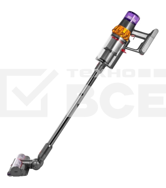 Пылесос вертикальный Dyson V15 Detect Absolute (SV47) желтый/никель, питание от аккумулятора, 220 Вт, уборка сухая, пылесборник 0.76 л, работа от АКБ max - 60 мин