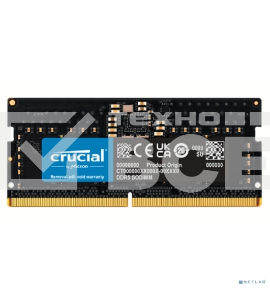 Оперативная память Crucial, DDR5, 8GB (1x8GB), 5600MHz, CL46 SO-DIMM