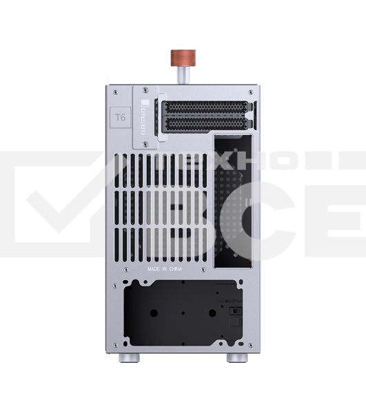 Корпус без блока питания Case JONSBO T6, Desktop SFF, TG, no fan, 1xUSB-A 3.2 + 1xUSB-C 3.2, mITX Silver