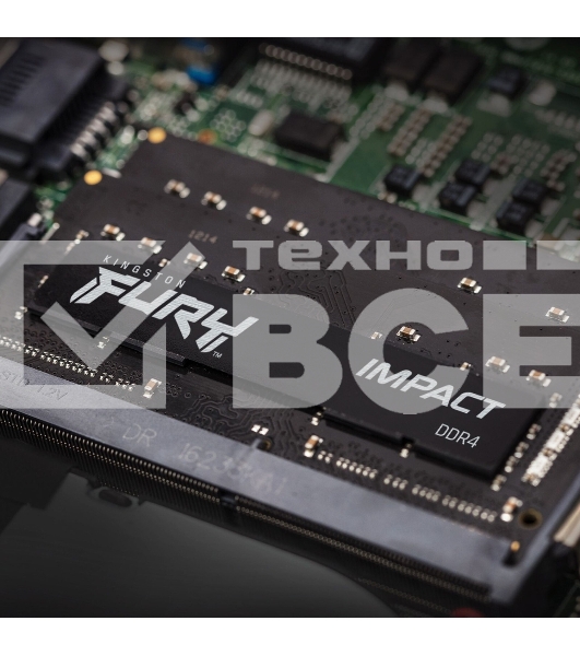Оперативная память Kingston Fury Impact, DDR5, 8GB (1x8GB), 4800MHz, CL38 SO-DIMM