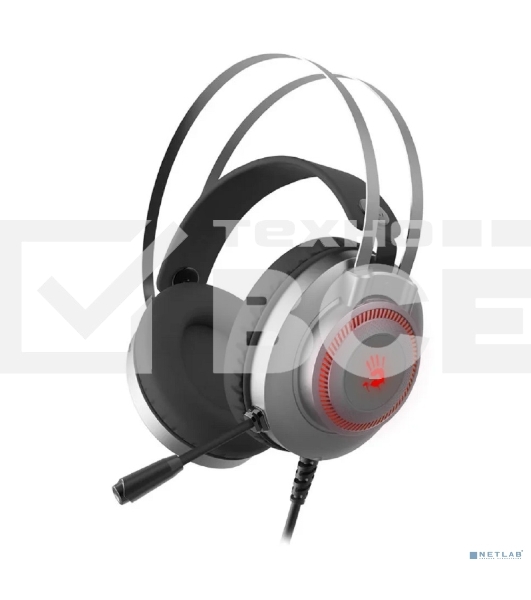 Гарнитура проводная с микрофоном A4Tech Bloody J200S серый 2м мониторные USB оголовье (J200S)