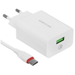 Сетевое зарядное устройство BOROFONE (6931474702487) BA21A QC3.0 для Type-c - белый, фото4