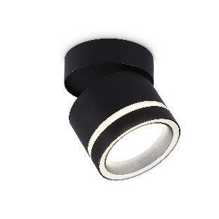 Светильник Ambrella light TA1445 BK/FR черный/белый матовый GX53 max 12W D85*90
