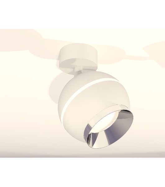 Комплект поворотного светильника Ambrella light XM1101002 SWH/PSL белый песок/серебро полированное MR16 GU5.3 LED 3W 4200K (A2202, C1101, N7032)