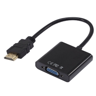 Кабель-адаптер HDMI M-->VGA 15F ORIENT C050, для подкл.монитора/проектора к выходу HDMI 