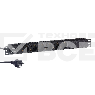 Блок розеток горизонтальный ExeGate ServerPro PDU-19H602 Al-6S-EU2, 19