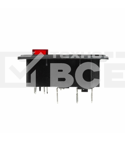 Выключатель клавишный 250V 15А (4с) (ON)-OFF черный Б/Фикс 36-2380 Rexant