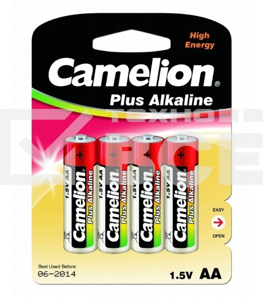 Элемент питания алкалиновый Camelion LR LR6 BL-4 (блист.4шт) 1.5 В