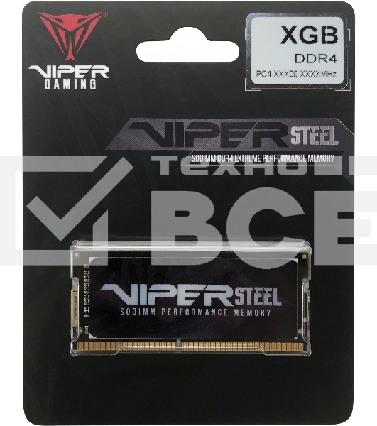 Оперативная память Patriot Viper Steel, DDR4, 32GB (1x32 GB), 2400 MHz, CL15, SO-DIMM
