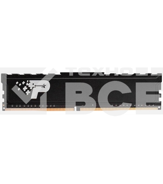 Оперативная память Patriot Signature Premium, DDR4, 8GB (2x4 GB), 2666 MHz, CL19, радиатор, чёрный