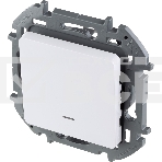 Переключатель 1-клавишный с подсветкой/индикацией 10AX 250В белый, фото 1