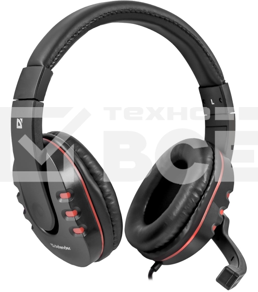 Наушники Defender Warhead G-160 черный, кабель 2,5 м