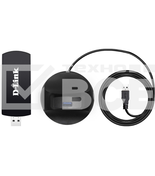 Адаптер D-Link DWA-192/RU/B1A Wireless AC1750 Dual-band USB Adapter, 802.11a/b/g/n / 802.11ac, 2.4 GHz / 5 GHz
