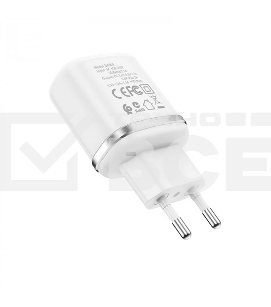Зарядное устройство BOROFONE BA36A High speed QC 3.0 один порт USB, 5V, 3.0A, белый
