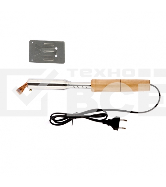 Паяльник электрика Sparta с ручкой из дерева, 100 Вт