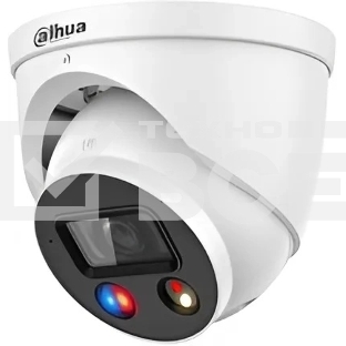 Уличная купольная IP-видеокамера TiOC DAHUA DH-IPC-HDW3849HP-AS-PV-0280B-S5 с ИИ и активным сдерживанием 8Мп; 1/2.7” CMOS; объектив 2.8мм, видеоаналитика, ИК 30м, LED 30м, IP67, корпус: металл