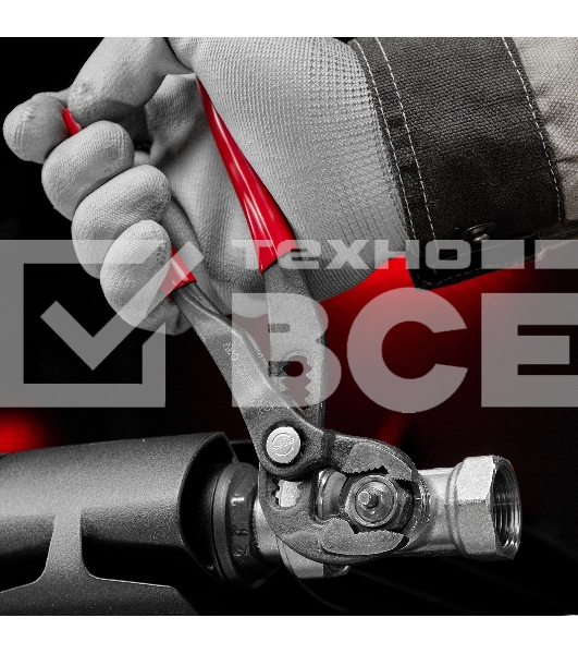 Переставные клещи Matrix 180 мм, кнопочный механизм, хром-ванадий, обливные рукоятки