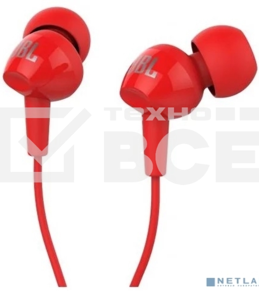 Наушники JBL Гарнитура C100si красный