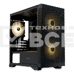 Компьютерный корпус без блока питания HSPD M320, Mesh Mini-tower, черный, slide TG, 0.45 SPCC, 2x140мм ARGb+1x120мм ARGb mATX, mITX 160/340/184мм 2x2.5