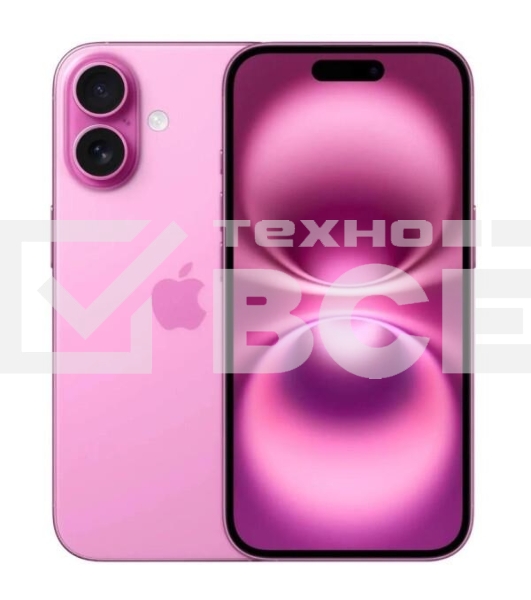 Смартфон Apple iPhone 16, 8/128Gb, розовый