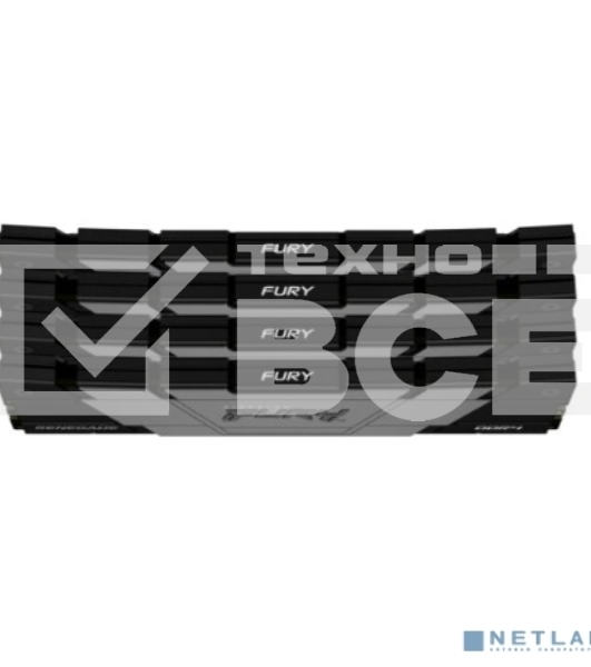 Оперативная память Kingston Fury Renegade, 64Gb (4x16GB), DDR4, 3600MHz, CL16, DIMM, с радиаторами, серый/черный