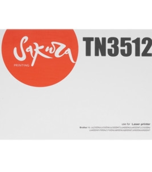 Картридж лазерный Sakura TN3512 для Brother HL-L6250DN, HL-L6300DW, HL-L6300DWT, HL-L6400DW, HL-L6400DWT, DCP-L6600DW, MFC-L6800DW, MFC-L6800DWT, MFC-L6900DW, MFC-L6900DWT, черный, 12 000 к.