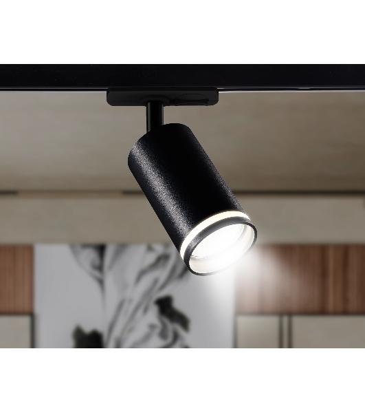 Трековый однофазный светильник Ambrella light GL5202 BK черный GU10 max 12W