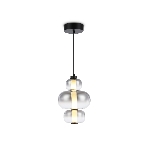 Подвесной светодиодный светильник Ambrella light LH11057 BK/SM черный/дымчатый 18W 3000K D230*350, фото8