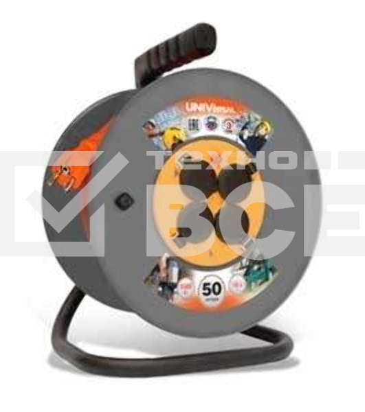 Удлинитель на катушке 4х50м с заземл. 16А IP44 ВЕМ-250 термо ПВС 3х2.5 UNIVersal 9634209
