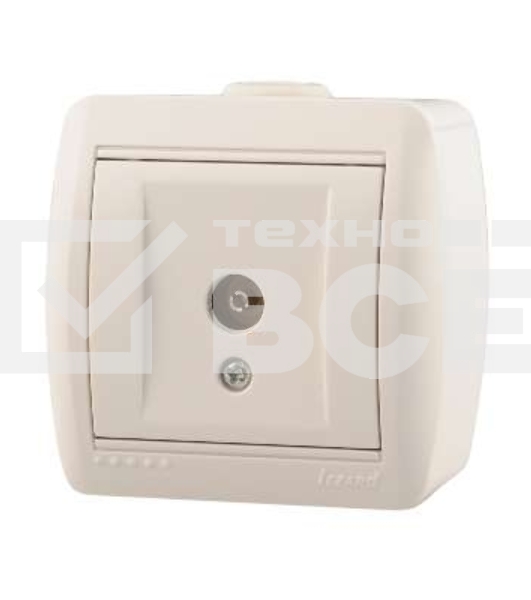 Розетка TV ОП Ната оконечная бел. Lezard 710-0200-130