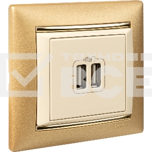 Розетка 2-ая USB 774170 Legrand Valena Сл. кость
