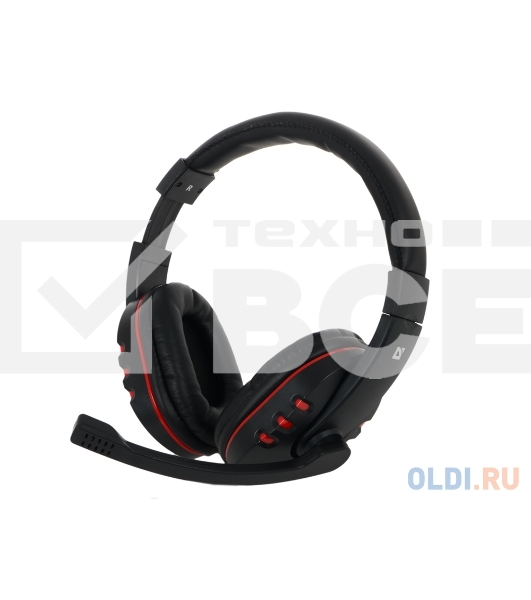 Наушники Defender Warhead G-160 черный, кабель 2,5 м