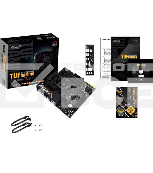 Материнская плата Asus TUF GAMING B450M-PRO II Soc-AM4 AMD B450 4xDDR4 mATX AC`97 8ch(7.1) GbLAN RAID+HDMI+DP