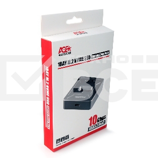 Док Станция SSD M.2 NVME AgeStar 31CBNV1C (GRAY) серый
