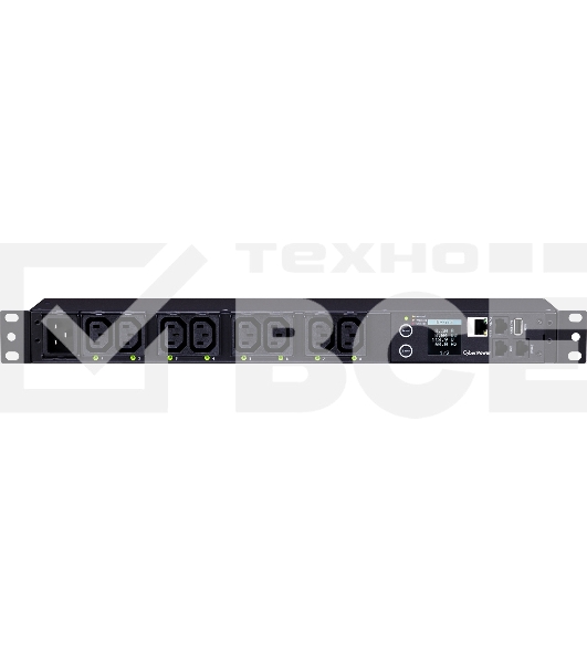 Блок распределения питания CyberPower PDU PDU81005 1U type, 16Amp, plug IEC 320 C20, (8) IEC 320 C13