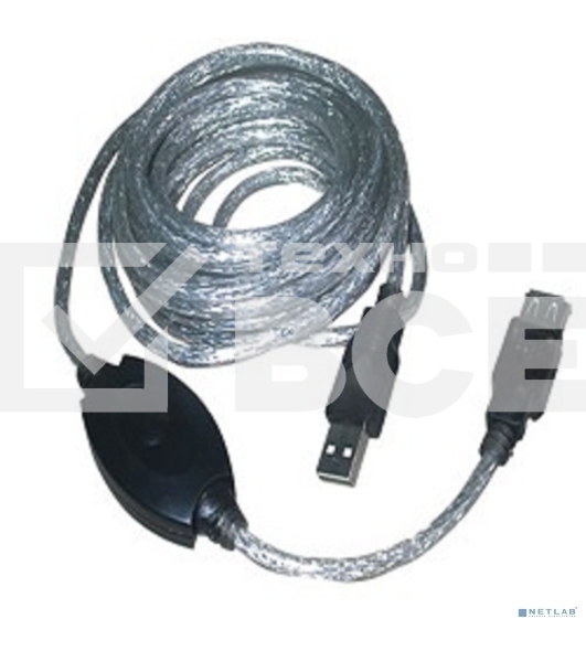 Кабель VCOM VUS7049-5M USB2.0-repeater, удлинительный активный <Am-->Af> 5м