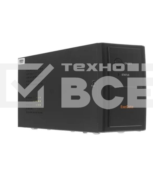 Источник бесперебойного питания ExeGate Power Back BNB-850.LED.AVR.EURO.RJ <850VA/480W, LED, AVR,2 евророзетки, RJ45/11, Black>