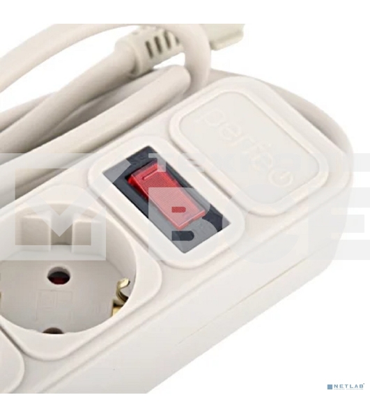 Сетевой фильтр Perfeo 'REAL POWER', 1,8м, 5 розеток, 16А, 3500 Вт, тройная защита, серый.