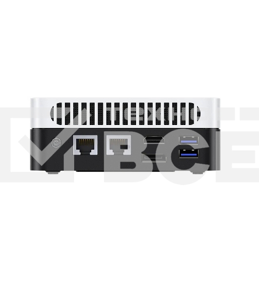 Компьютер Chuwi LarkBox X  Intel N-series N100(0.8Ghz)/12288Mb/512SSDGb/Int:Intel UHD Graphics/BT/WiFi/war 1y/0.4kg/Grey+White/Win11Pro + USB2.0*2/USB3.2*2/Type-C*1/HDMI*1/DP*1/RJ45*2/WIFI6,BT5.2/bracket