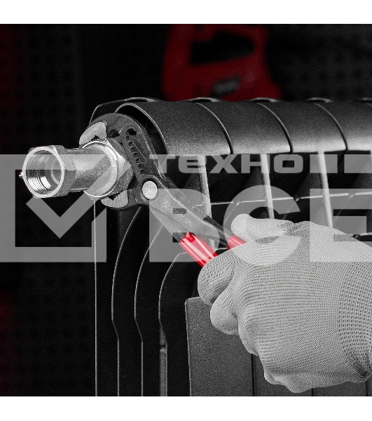 Переставные клещи Matrix 180 мм, кнопочный механизм, хром-ванадий, обливные рукоятки