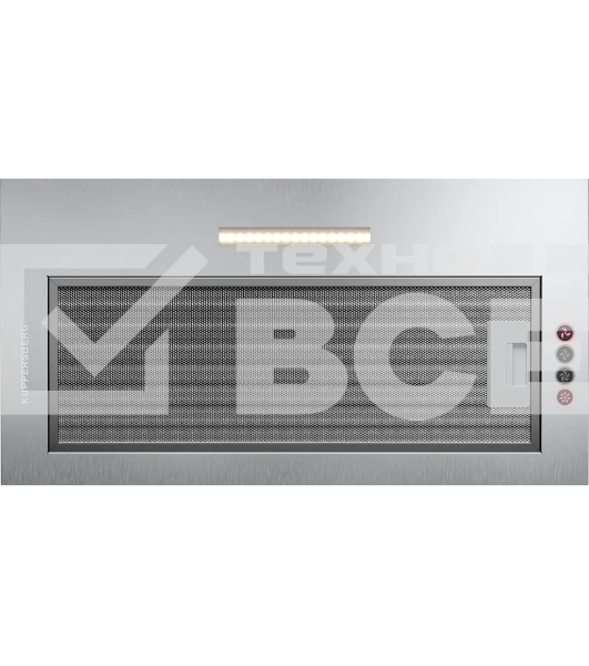 Вытяжка встраиваемая Kuppersberg INTOUCH 60 X, ширина 54 см, отвод/рециркуляция, 650 м3/час, 3 скорости, электронное сенсорное управление, светодиодное освещение 1х5 Вт, жироулавливающий фильтр, угольный фильтр KF-T (опция), 41 дБ, цвет: нержавеющая сталь
