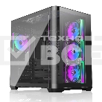 Компьютерный корпус без блока питания Case Raijintek ATREUS BT4, Midi-Tower, TG, 4x120мм ARGB, 2xUSB-A 3.0 + 1xUSB Type-C, E-ATX, ATX, mATX, mITX черный, фото4