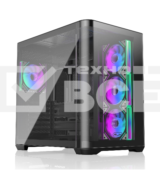 Компьютерный корпус без блока питания Case Raijintek ATREUS BT4, Midi-Tower, TG, 4x120мм ARGB, 2xUSB-A 3.0 + 1xUSB Type-C, E-ATX, ATX, mATX, mITX черный